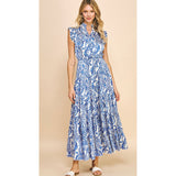 Cyrus Blue Paisley Maxi PINCH Dress