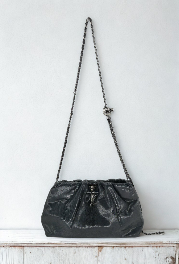 Adair Black Skin Crossbody BC Bag
