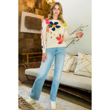 Jaylan Long Sleeve Floral THML Sweater
