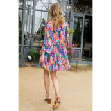 Cathy Long Sleeve Tiered Floral THML Dress