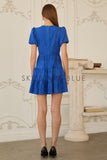 Constance Twisted Front Faux Suede Skies are Blue Dress