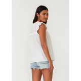 Tory Embroidered Cap Sleeve V Neck Lovestitch Top