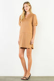 THML Margot Solid Suede Short Dress