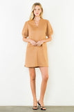 THML Margot Solid Suede Short Dress