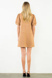 THML Margot Solid Suede Short Dress