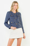 Vivianne Tweed Cropped THML Jacket
