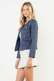 Vivianne Tweed Cropped THML Jacket