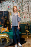 Layla THML Light Grey Cold Shoulder Embroidered Top-SALE