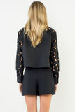 THML Berkley Eyelet Detailed Long Sleeve Top