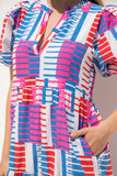 Marjorie Puff Sleeve Pattern Print Maxi THML Dress