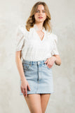 Jentry Short Sleeve Textured THML Top
