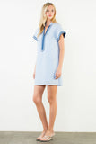 THML Daniela Short Sleeve Striped Textured Dress