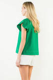 THML Sammy Short Sleeve V Neck Top