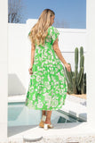 Karyna Short Sleeve Tiered Print THML Dress
