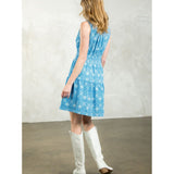 Tracy Blue Print and Tassel THML Dress