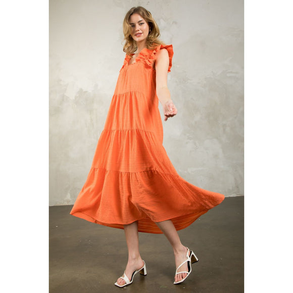 Ann Marie Textured Tiered Maxi THML Dress- SALE