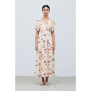 Alexis Floral Printed Wrap Grade and Gather Dress