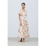 Alexis Floral Printed Wrap Grade and Gather Dress