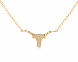 Ava Gold or Silver Longhorn Necklace