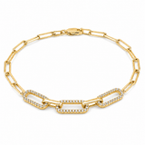 Ann Gold or Silver Paperclip Bracelet