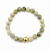 Mila Labradorite and Gold Bead Stacking Beaded Bracelet