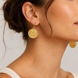 Aria Gold Coin Dangle Earrings