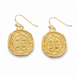 Aria Gold Coin Dangle Earrings