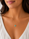 Grace Turquoise Drop Gold Necklace