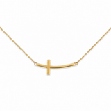 Lauren Gold Side Cross Necklace