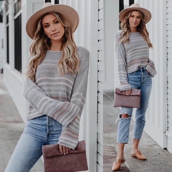 Grey crop sweater outfit deals