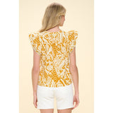 Renee Print Woven Pinch Top