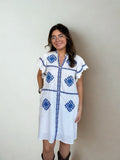 THML Sophia Short Sleeves Embroidery Dress