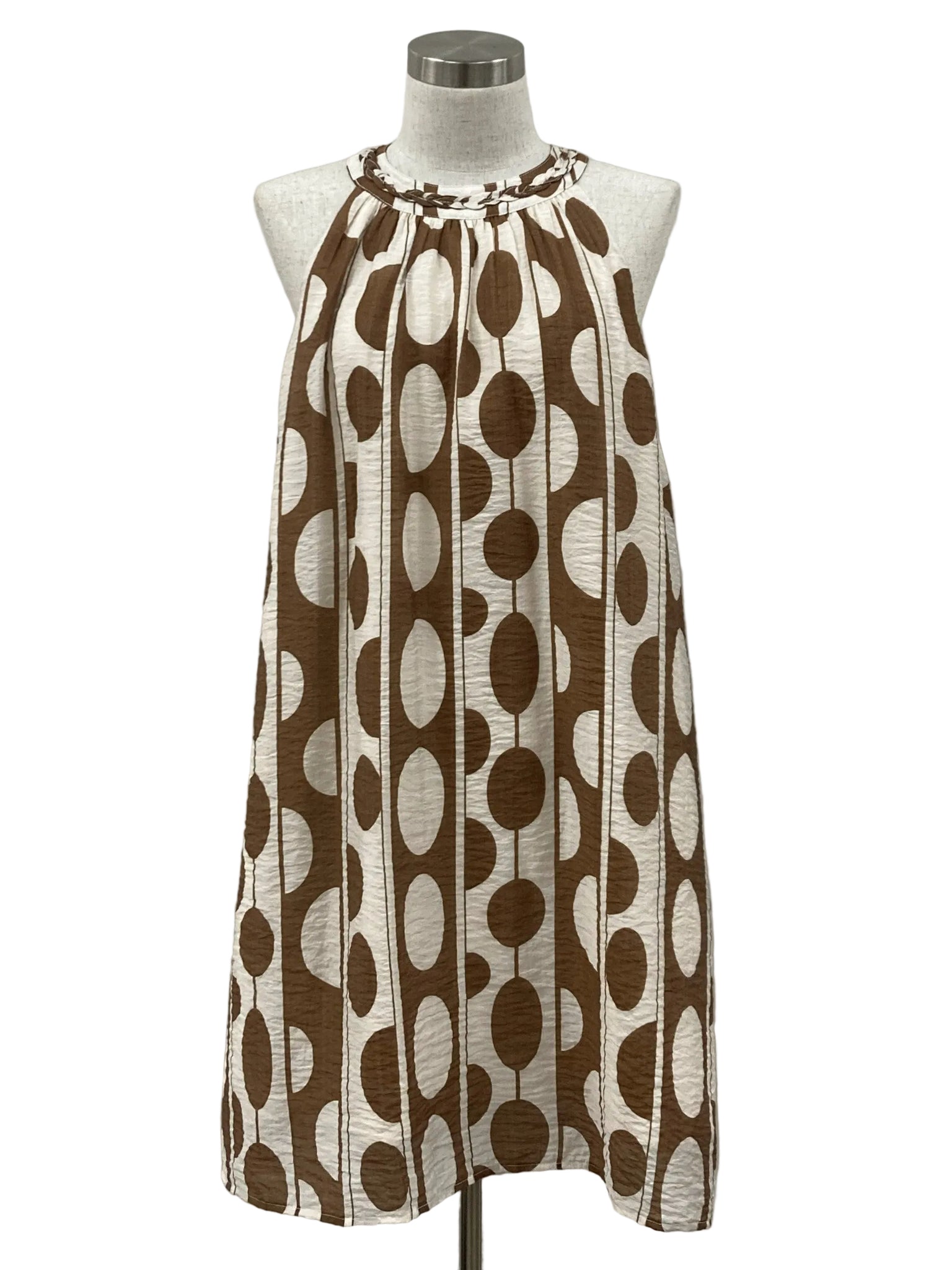 THML Jane Geometric Print Halter Dress