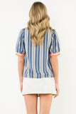 Zana Short Sleeve Striped THML Top-SALE