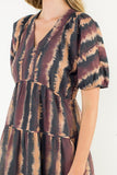 Maggie Short Sleeve Tie Dye THML Dress