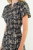 Helena Short Sleeve Print Midi THML Dress