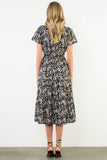 Helena Short Sleeve Print Midi THML Dress