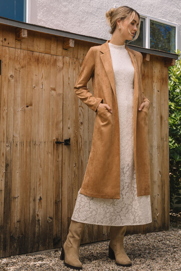 Maisie Suede Skies are Blue Duster Jacket