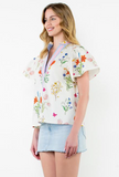 Mariana Short Sleeve Floral THML Top