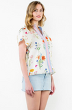 Mariana Short Sleeve Floral THML Top