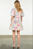 Stephany Puff Sleeve Print THML Dress