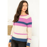 Patricia Stripe Raglan Sleeve THML Sweater