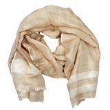 Chloe & Lex - Linen Scarf with Fresh Stripes