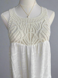 Erica Sleeveless Crochet Tiered FATE Dress