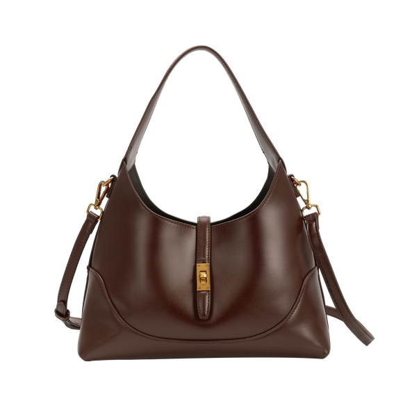 Caroline Espresso Recycled Vegan Shoulder Bag