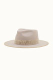 Olive & Pique - Banded Structed Rancher, 100% Wool Felt, Satin Lined, Pecan Hat