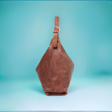Tano Oversized Leather Cognac Tote Handbag