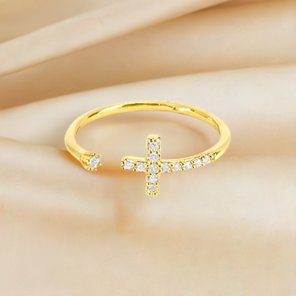 Kathryn Pave Cross Ring