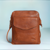 Latico Cognac Ezra  Leather Crossbody Handbag