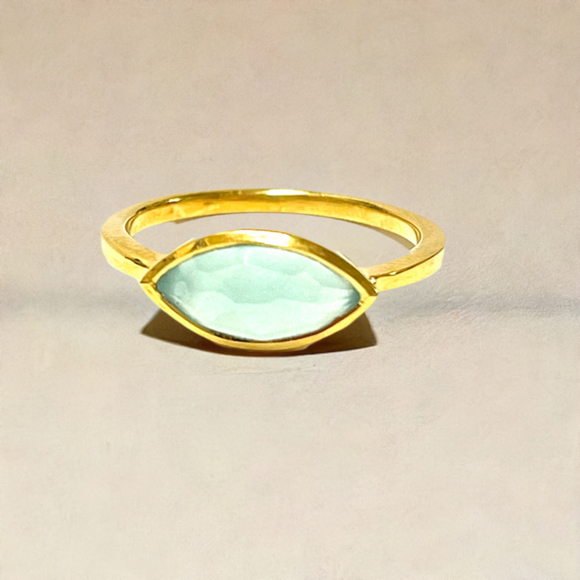 Cora Chalcedony Oval Stone Ring